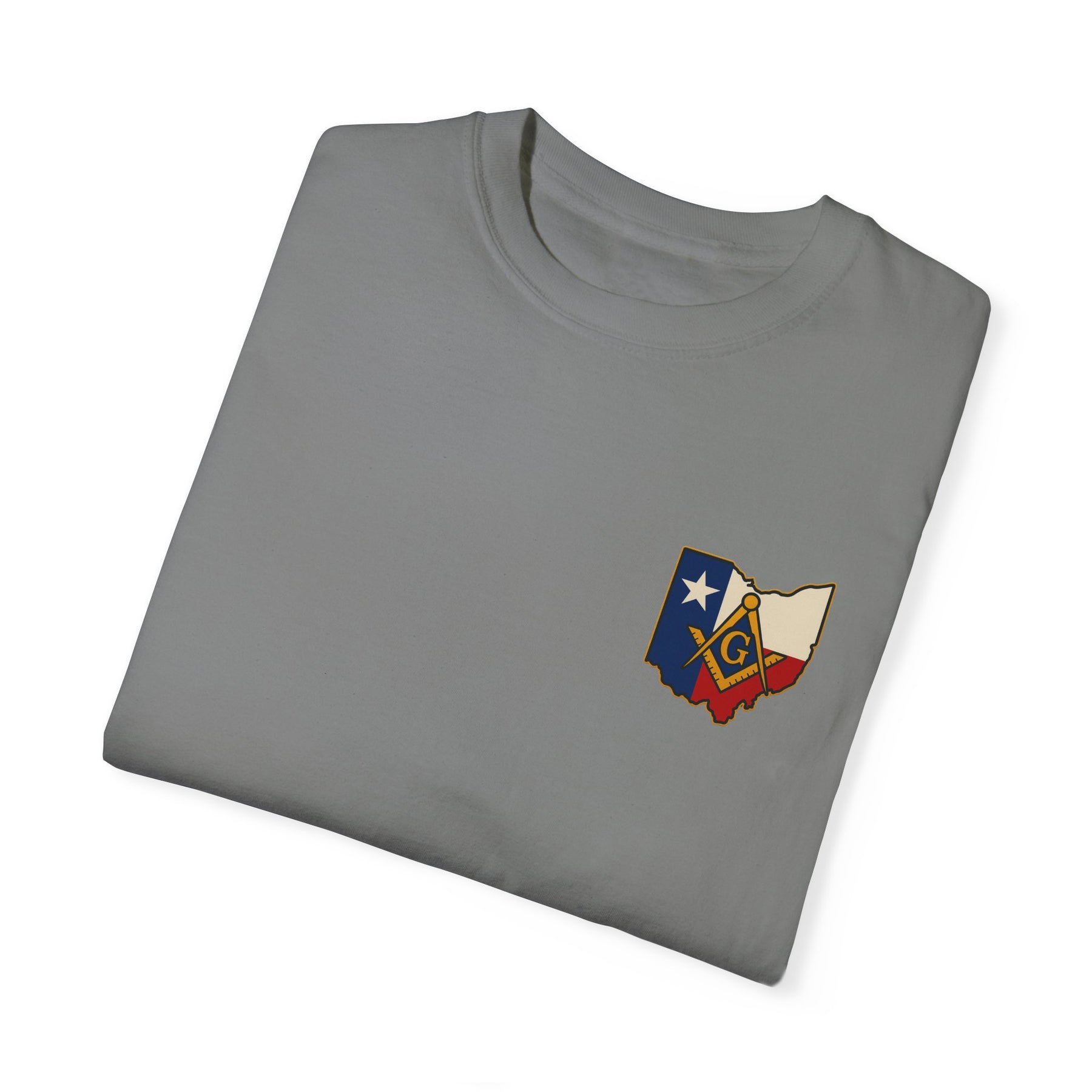 Master Mason Blue Lodge T-Shirt - Garment-Dyed Ohio Mason - Bricks Masons