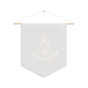 Past Master Blue Lodge Pennant - Quadrant with Sun and Compass Emblem - Bricks Masons
