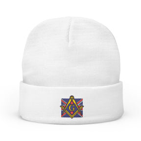 Master Mason Craft Beanie - Knit Embroidery United Kingdom Mason - Bricks Masons