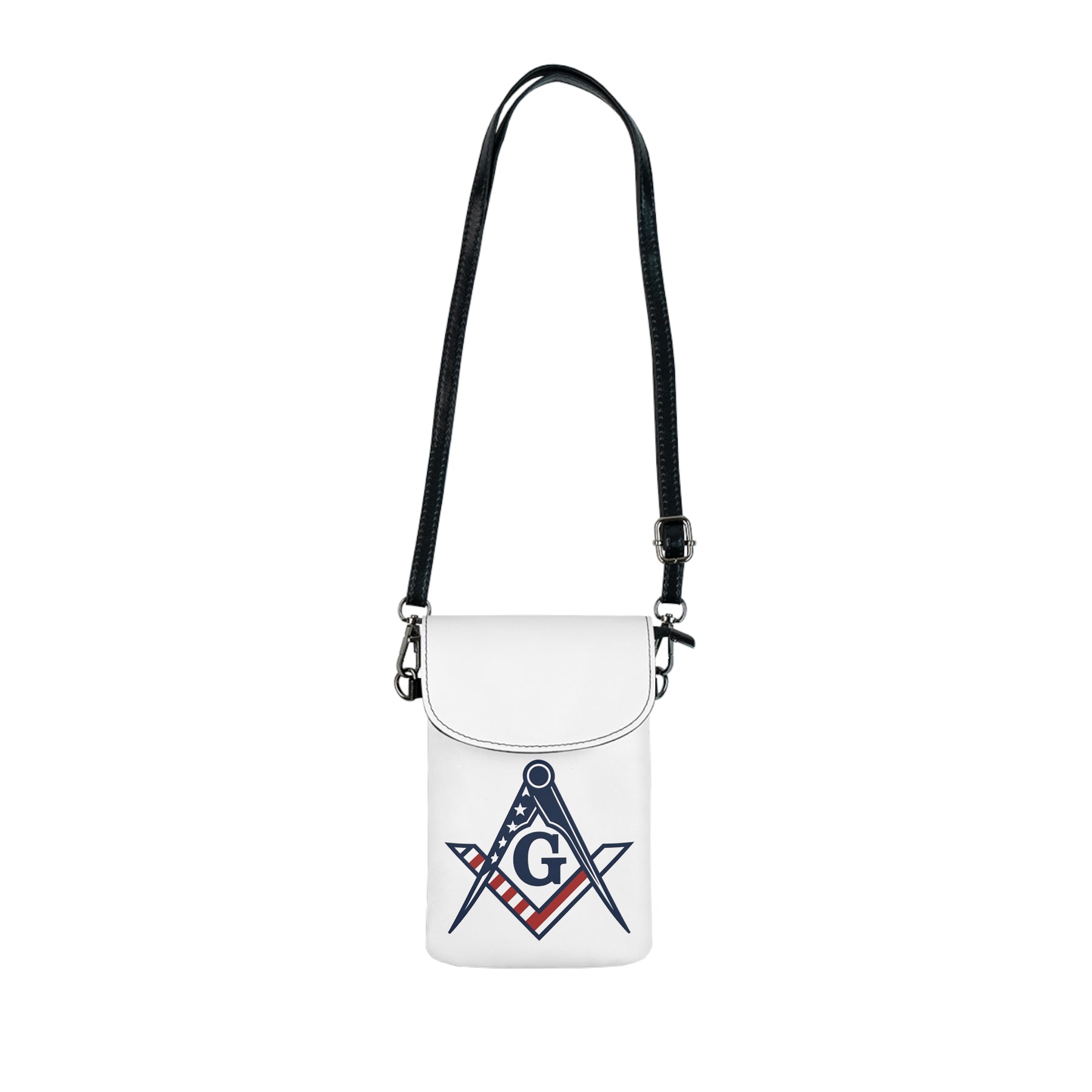 Master Mason Blue Lodge Cell Phone Wallet - US Flag Square & Compass G - Bricks Masons