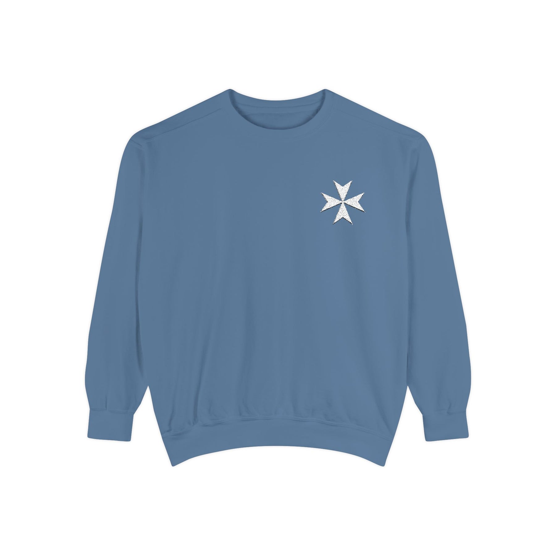 Order of Saint Lazarus Sweatshirt - Embroidered White Cross Emblem - Bricks Masons