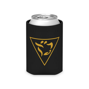 Grand Tiler of Solomon Can Cooler - Gold With Black Polyester Exterior - Bricks Masons