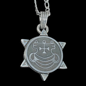 Demon Pendant 02 DUKE AGARES and Secret Seal of Solomon 72 Demons Lesser Key of Solomon Goetia In Silver 3 x 2.5 cm 12 Gr Art 1861 - Bricks Masons