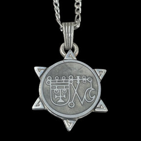 I wove the Demon 18 DUKE BATHIN and the Secret Seal of Solomon, 72 Demons, Lesser Key of Solomon, Goetia, in Silver, 3 x 2.5 cm, 12 g, Art 1877 - Bricks Masons