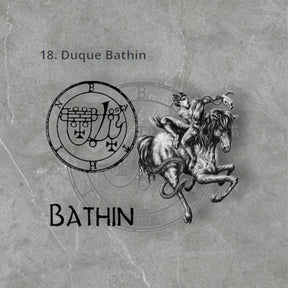 I wove the Demon 18 DUKE BATHIN and the Secret Seal of Solomon, 72 Demons, Lesser Key of Solomon, Goetia, in Silver, 3 x 2.5 cm, 12 g, Art 1877 - Bricks Masons