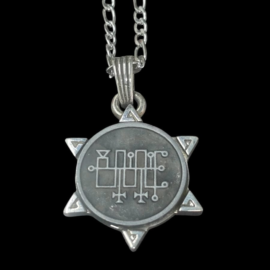 I swore Demon 48 PRESIDENT HAAGENTI and Secret Seal of Solomon 72 Demons Lesser Key of Solomon Goetia In Silver 3 x 2.5 cm 12 Gr Art 1907 - Bricks Masons