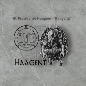 I swore Demon 48 PRESIDENT HAAGENTI and Secret Seal of Solomon 72 Demons Lesser Key of Solomon Goetia In Silver 3 x 2.5 cm 12 Gr Art 1907 - Bricks Masons