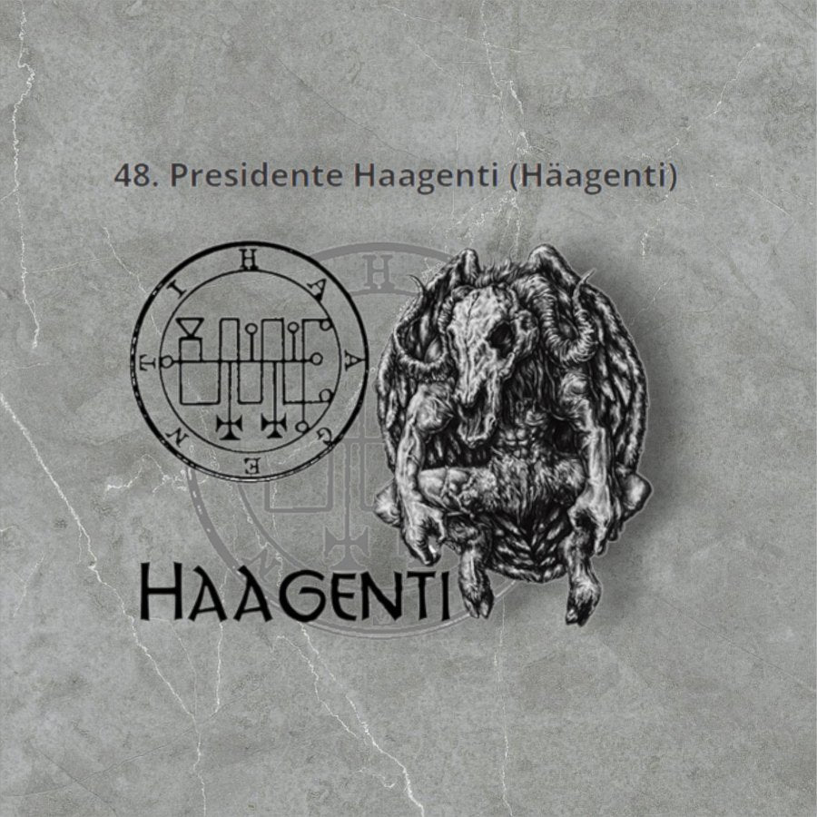I swore Demon 48 PRESIDENT HAAGENTI and Secret Seal of Solomon 72 Demons Lesser Key of Solomon Goetia In Silver 3 x 2.5 cm 12 Gr Art 1907 - Bricks Masons