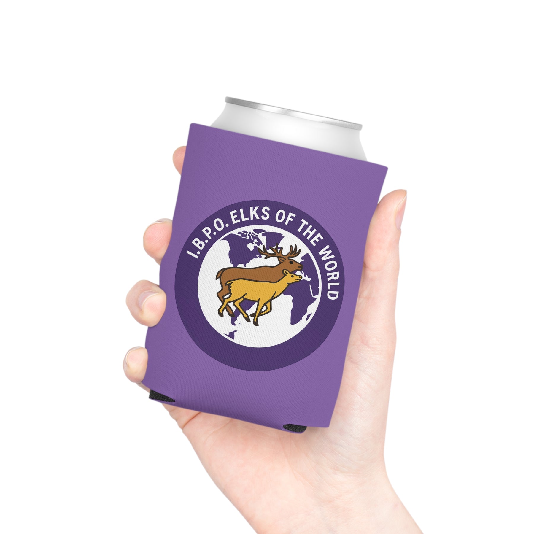 Elks of the World Can Cooler - IBPO Purple - Bricks Masons