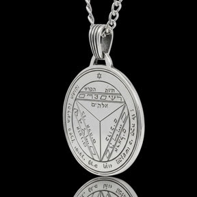 I said Seventh and Sixth Pentacle consecrated to Saturn Silver 3 Cm 12 Gr 44 Seals of Solomon Art 1953 - Bricks Masons