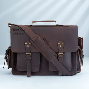 Council Briefcase - Handmade Leather - Bricks Masons