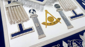 Past Master Blue Lodge California Regulation Apron - Gold & Silver