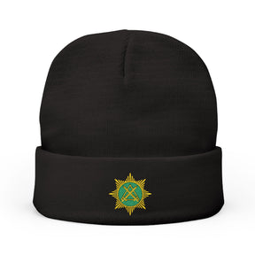 Knight Masons Beanie - Knit Embroidery Emblem - Bricks Masons