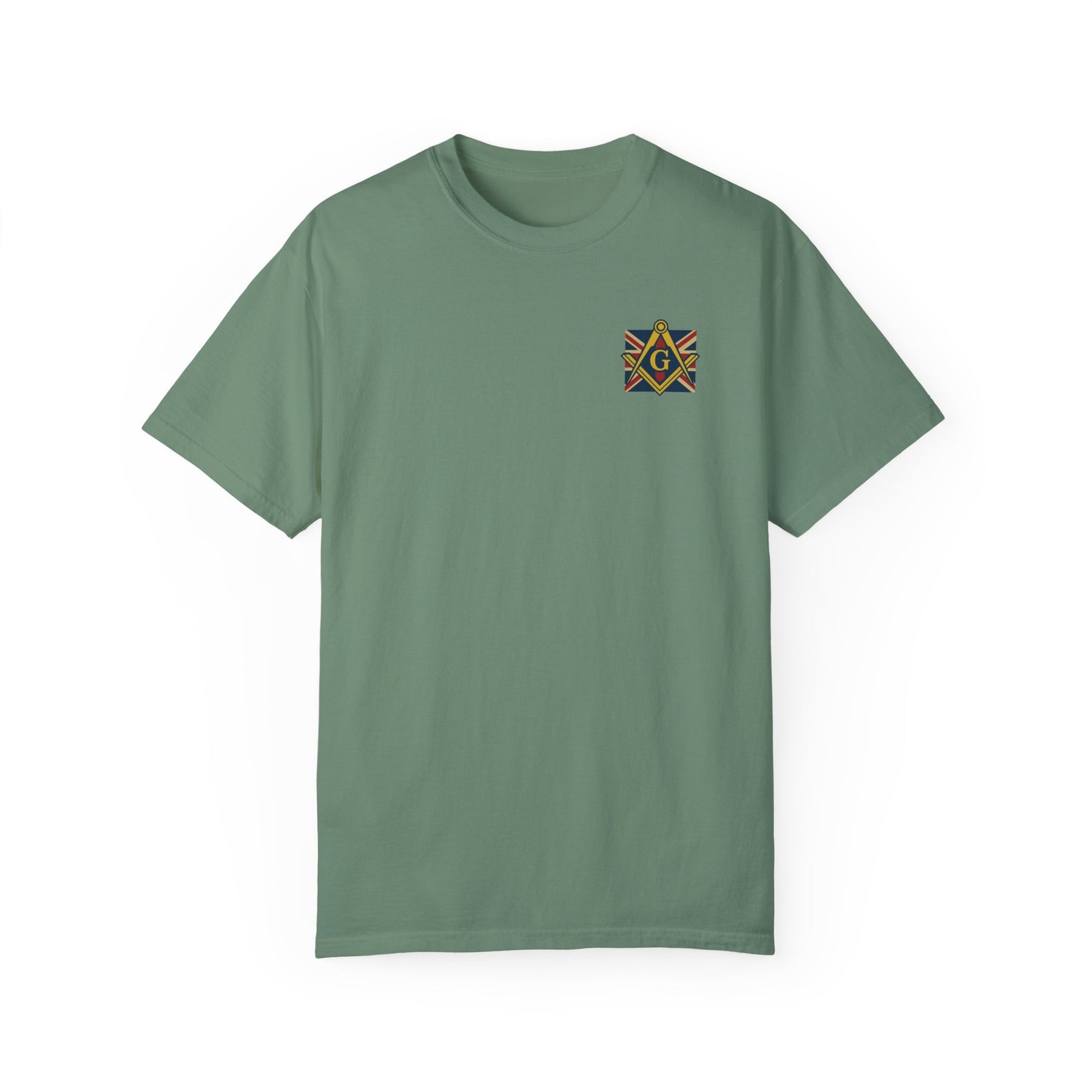 Master Mason Craft T-Shirt - United Kingdom Mason Garment-Dyed Tee - Bricks Masons