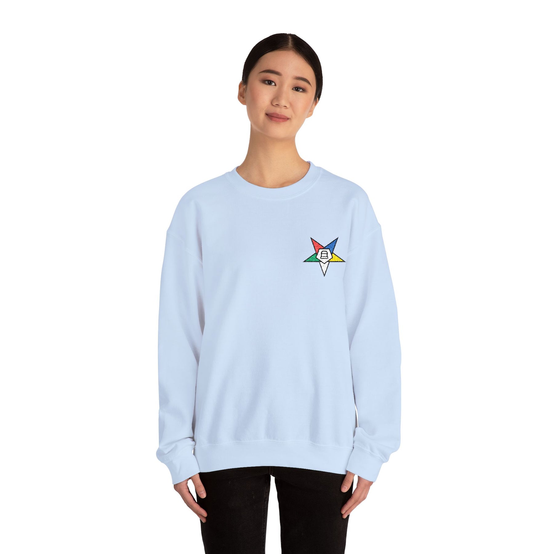 OES Sweatshirt - Crewneck Embroidered Emblem - Bricks Masons