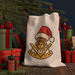 Past Master Blue Lodge Gift Bag - Square & Compass with Quadrant Sun Christmas Edition - Bricks Masons