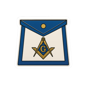 Master Mason Blue Lodge Sticker Decal - Kiss-Cut Masonic Apron - Bricks Masons