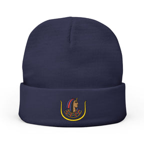 DOI Beanie - Knit Embroidery Emblem - Bricks Masons