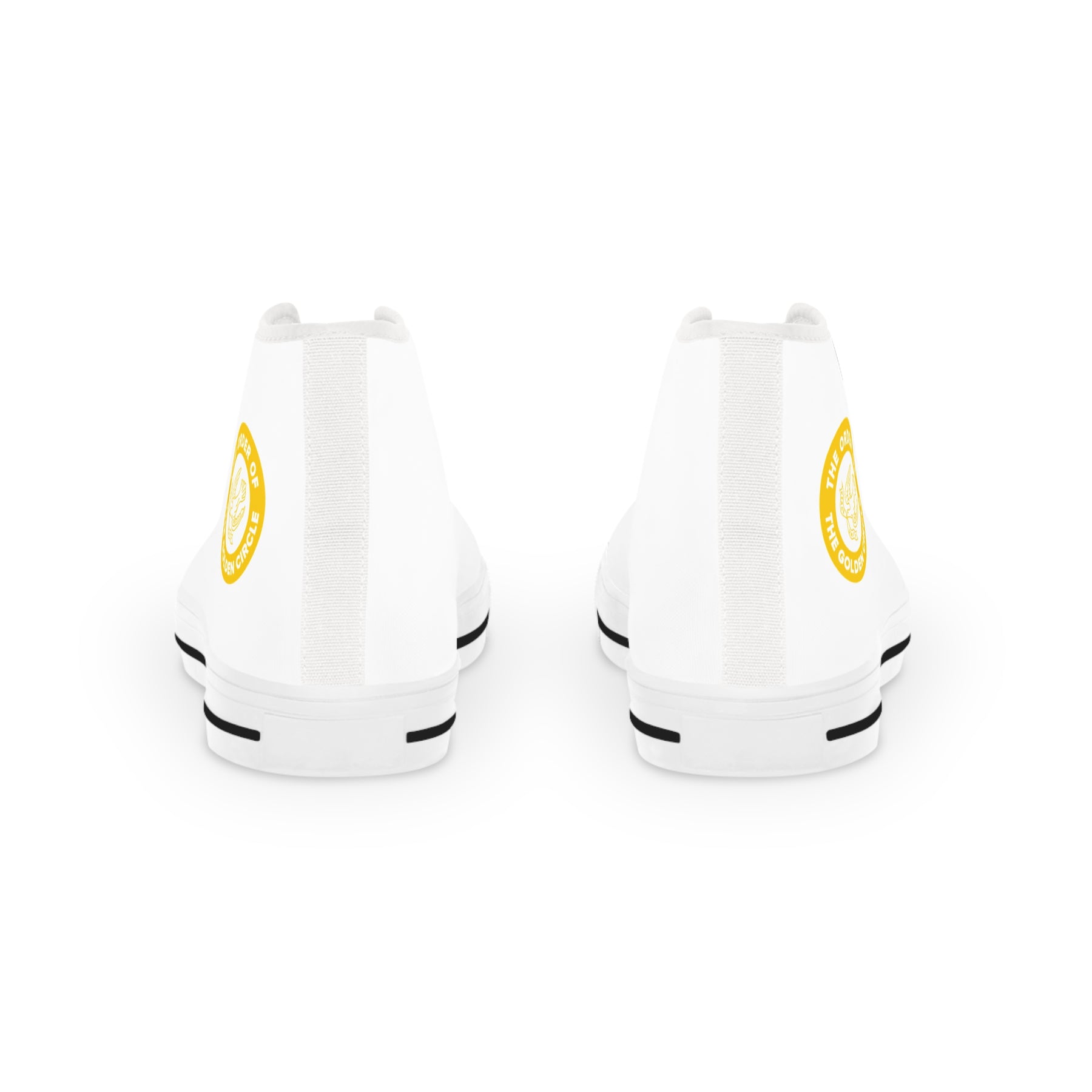 Order of the Golden Circle Sneaker - High Top Black & White Sole - Bricks Masons