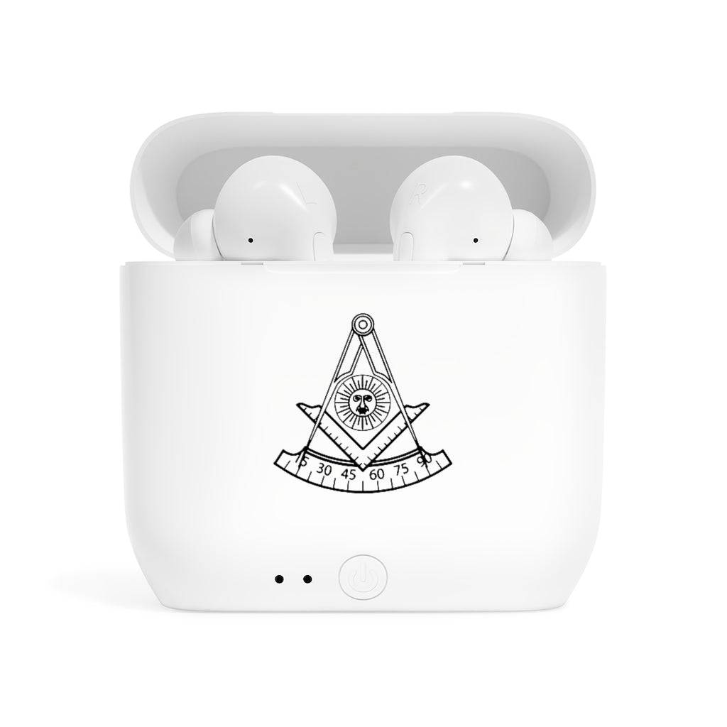 Past Master Blue Lodge California Regulation Earbud - White