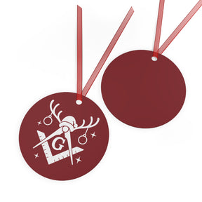 Master Mason Blue Lodge Christmas Ornament - Square & Compass G Holiday Decor - Bricks Masons