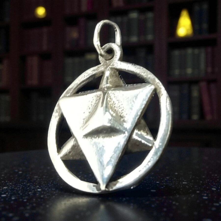 Merkaba Pendant 2.2 cm 2.5 g in Silver Kabbalah Art 259 - Bricks Masons