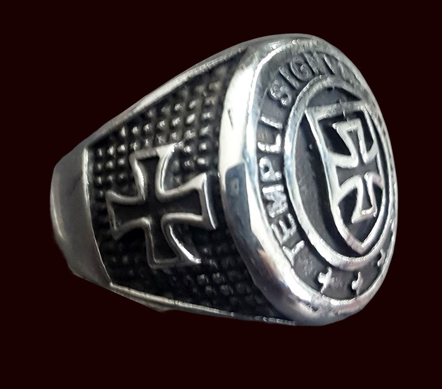 Templar Cross Ring in Silver 2 cm 21 g Art 275 - Bricks Masons