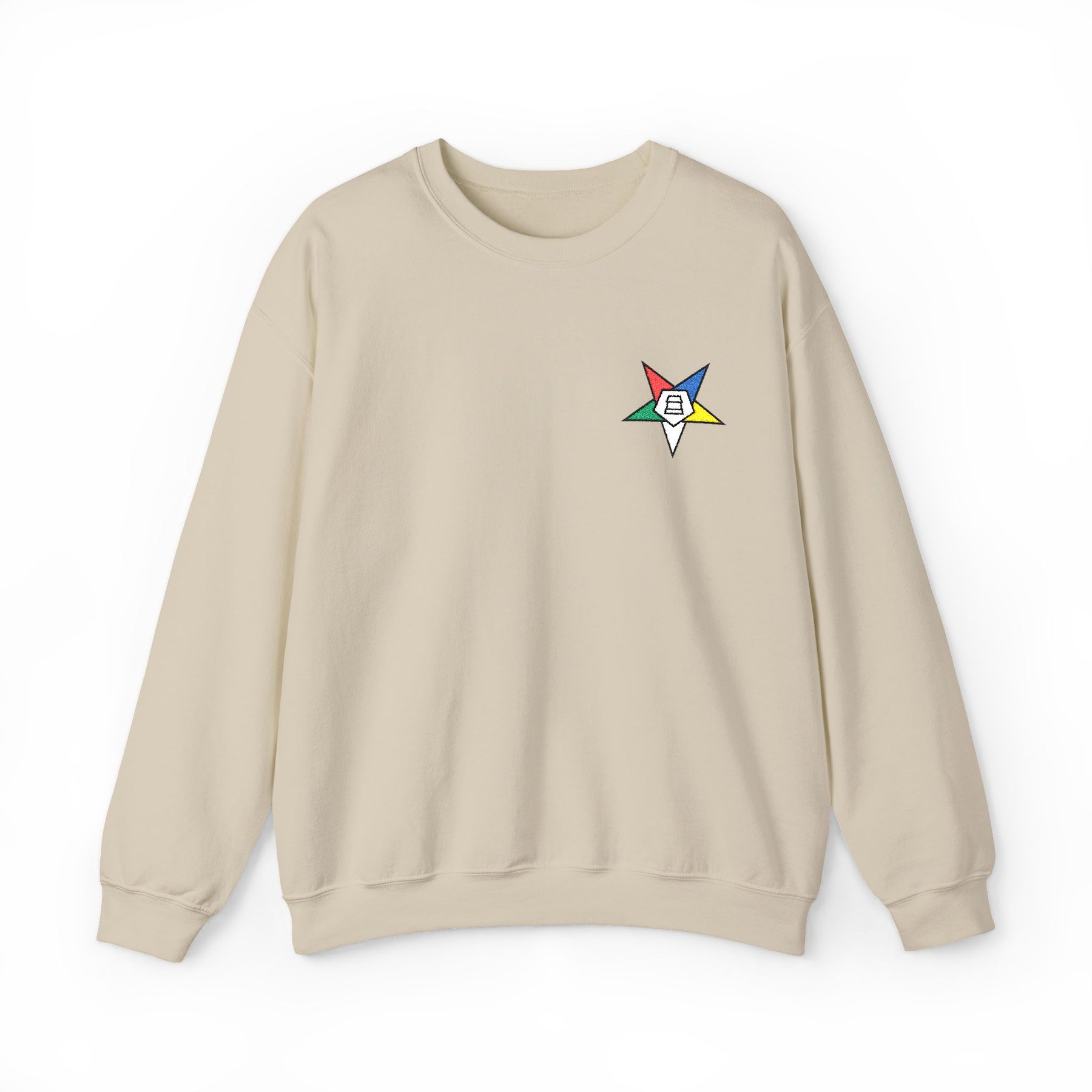 OES Sweatshirt - Crewneck Embroidered Emblem - Bricks Masons