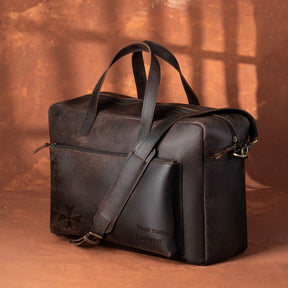 Order Of Malta Briefcase - Dark Brown Cow Leather - Bricks Masons