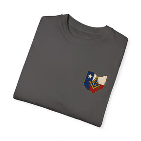 Master Mason Blue Lodge T-Shirt - Garment-Dyed Ohio Mason - Bricks Masons