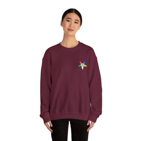 OES Sweatshirt - Crewneck Embroidered Emblem - Bricks Masons