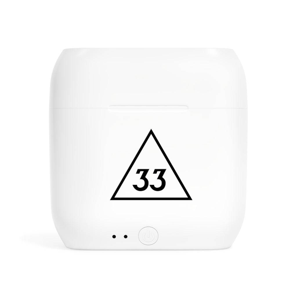 33rd Degree Scottish Rite Earbud - White - Bricks Masons