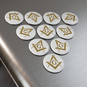 Master Mason Blue Lodge Magnet - Decorative Refrigerator - Bricks Masons