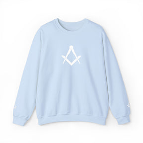 Master Mason Blue Lodge Sweatshirt - Crewneck Square & Compass Embroidery - Bricks Masons