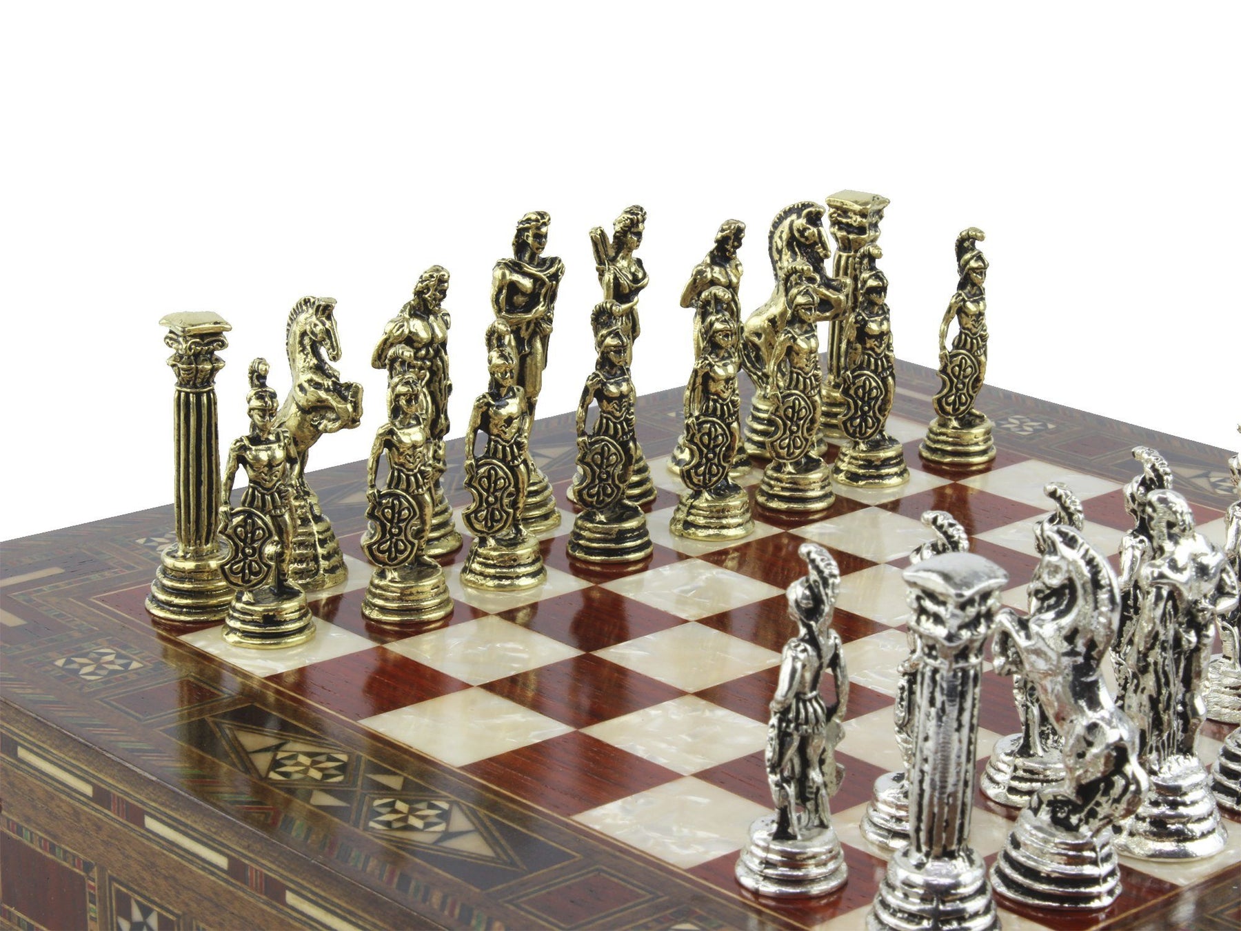 Master Mason Blue Lodge Chess Set - Hand Workmanship Patterns