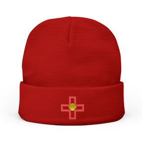 St. Thomas of Acon Beanie - Knit Embroidery Emblem - Bricks Masons