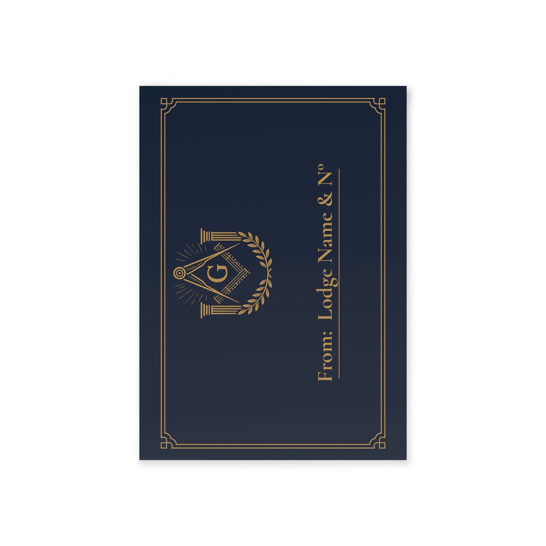 Master Mason Blue Lodge Greeting Card -  (Two-sided print) - Bricks Masons