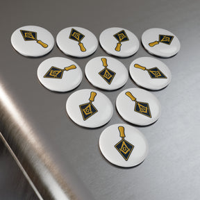 Master Mason Blue Lodge Magnet - Decorative Refrigerator - Bricks Masons