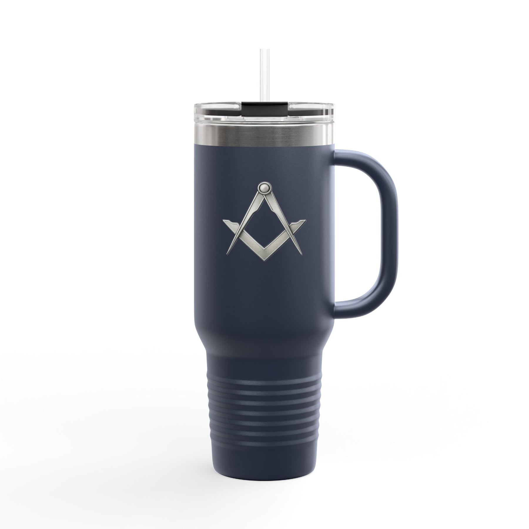 Master Mason Blue Lodge Ringneck Tumbler - Silver Square & Compass Emblem