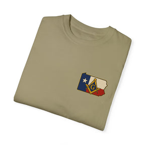 Master Mason Blue Lodge T-Shirt - Garment-Dyed Pennsylvania Mason - Bricks Masons