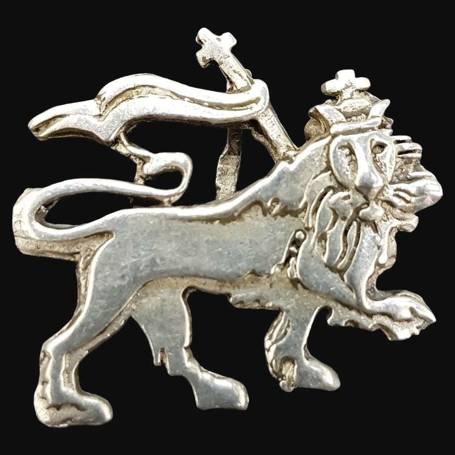 Rastafari Leon Judah Pendant In Silver 3.5 X 2.5 Cm 8 Gr Art 498 - Bricks Masons