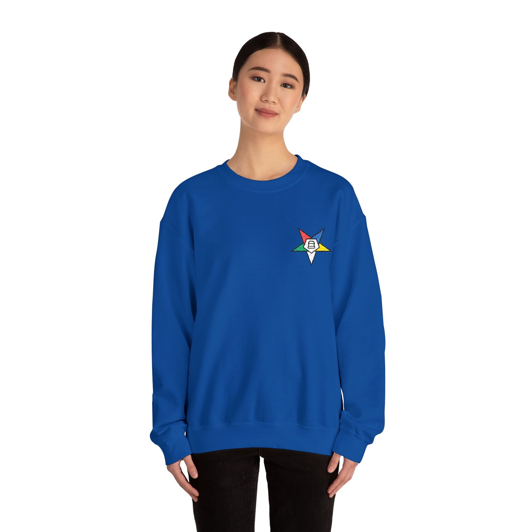 OES Sweatshirt - Crewneck Embroidered Emblem - Bricks Masons