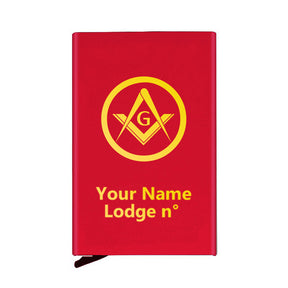 Master Mason Blue Lodge Credit Card Holder - Various Colors - Bricks Masons