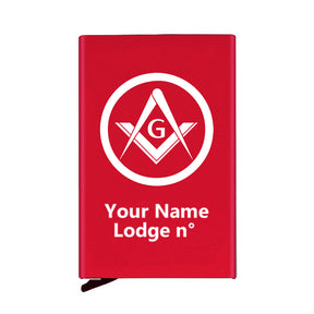 Master Mason Blue Lodge Credit Card Holder - Various Colors - Bricks Masons