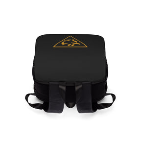 Grand Tiler of Solomon Backpack - Black & Gold With Resistant Fabric - Bricks Masons