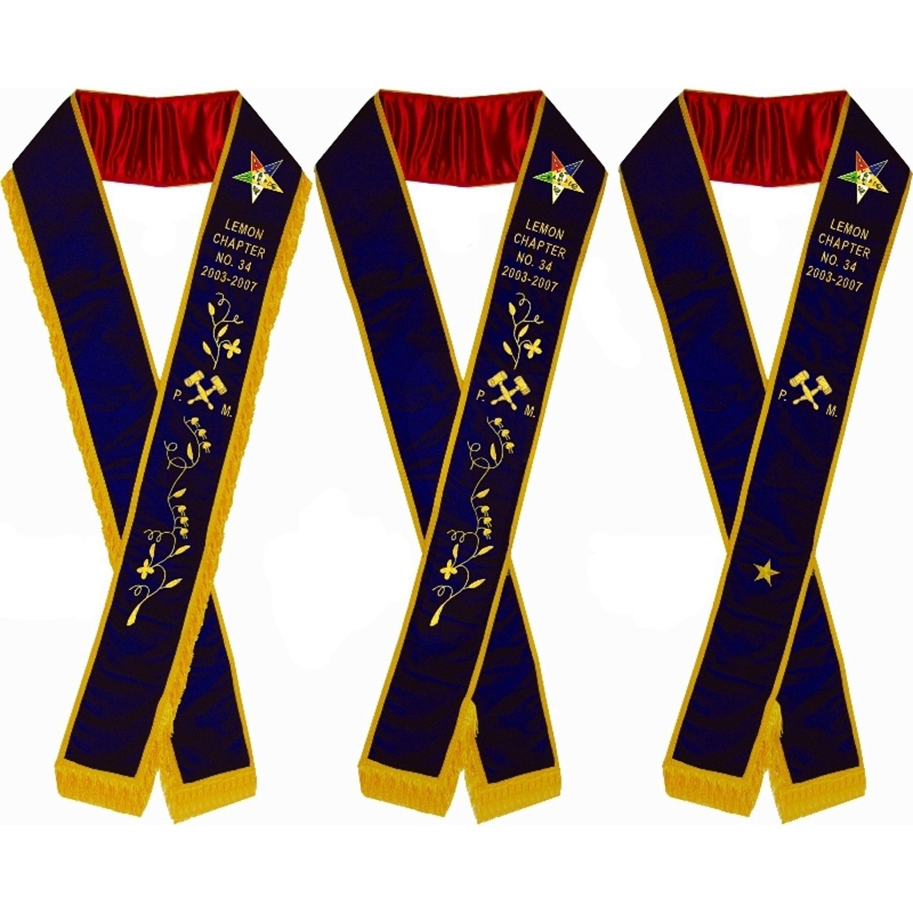 Past Matron OES Sash - Purple Velvet