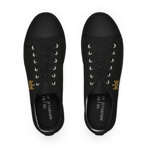 Order of the Secret Monitor Sneaker - Low Top Sneaker Black & White Golden Emblem - Bricks Masons