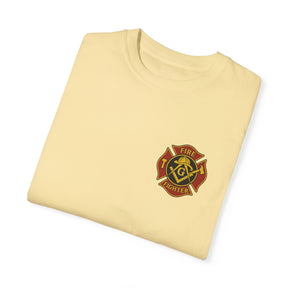 Master Mason Blue Lodge T-Shirt - Firefighter Mason Garment-Dyed Tee - Bricks Masons