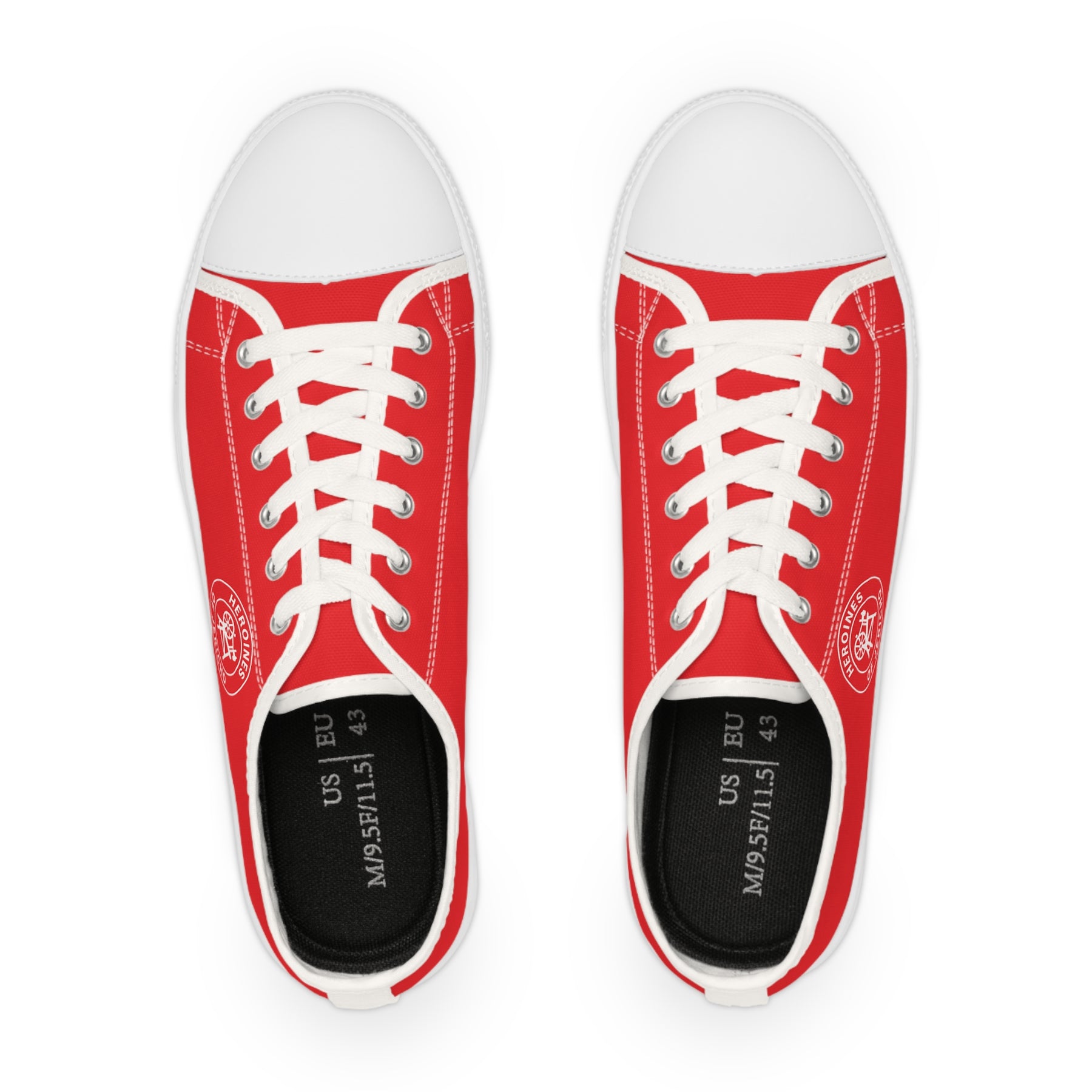 Heroines of Jericho Sneaker - Low Top Sneaker Black & White White Emblem - Bricks Masons