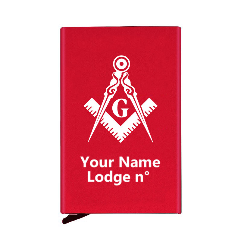 Master Mason Blue Lodge Credit Card Holder - Various Colors - Bricks Masons